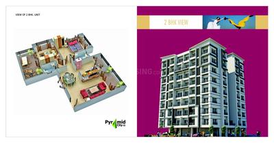 Image of 964 Sq.ft 3 BHK Apartment / Flat for sale in Pyramid City 2, Jamtha, Nagpur for Rs. 5500000