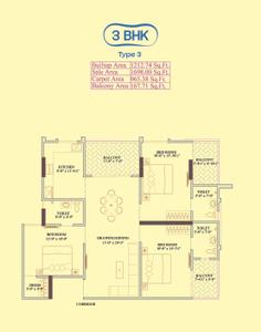 Image of 1134 Sq.ft 2 BHK Apartment / Flat for sale in Vanshdeep The Aura, Jagatpura, Jaipur for Rs. 6545000