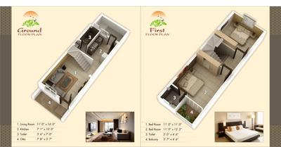 Image of 1000 Sq.ft 2 BHK Independent House for sale in Shree Vallabh Bhumi Residency, Maneja, Vadodara for Rs. 3500000