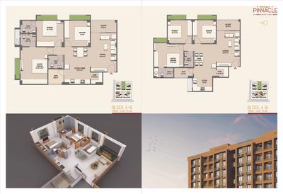 Image of 1575 Sq.ft 3 BHK Apartment / Flat for sale in Himalaya and Mainland Pinnacle Block A To D, Tragad, Ahmedabad for Rs. 8500000