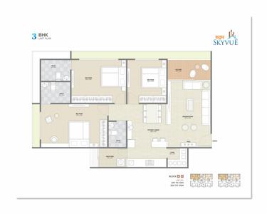 Image of 2313 Sq.ft 3 BHK Apartment / Flat for sale in Rudram Skyvue, Gota, Ahmedabad for Rs. 12500000