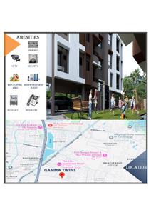 Image of 1202 Sq.ft 3 BHK Apartment / Flat for sale in Gamma Twins II by Gamma Homes Private Limited, Madurdaha, Kolkata for Rs. 8200000