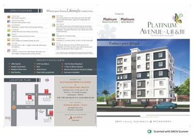 Image of 999 Sq.ft 2 BHK Apartment / Flat for sale in Platinum Avenue I II III IV, Patancheru, Sangareddy for Rs. 5500000