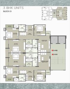 Image of 1168 Sq.ft 2 BHK Apartment / Flat for sale in Unique Aashiyana, Gota, Ahmedabad for Rs. 6175000