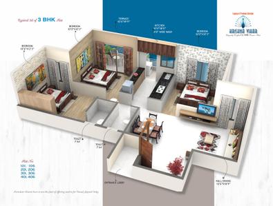 Image of 1500 Sq.ft 2 BHK Penthouse for sale in Krishna Vihar, Zingabai Takli, Nagpur for Rs. 8000000