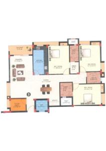Image of 1400 Sq.ft 3 BHK Apartment / Flat for sale in Gangaur Apartment, Bariatu, Ranchi for Rs. 7800000