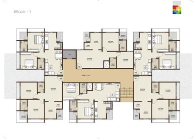 Image of 1125 Sq.ft 2 BHK Apartment / Flat for sale in B Anand Square, Tragad, Ahmedabad for Rs. 4500000