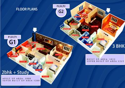 Image of 1200 Sq.ft 3 BHK Apartment / Flat for sale in Reddy Arma, Dodda Banaswadi, Bengaluru for Rs. 8250000
