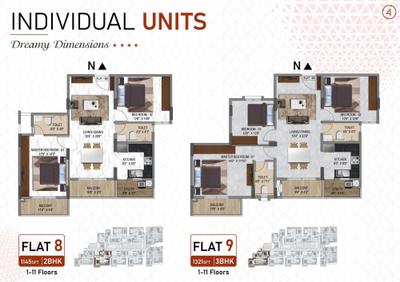 Image of 940 Sq.ft 2 BHK Apartment / Flat for sale in Poorvi Enchanting, Chikkanayakanahalli, Choodasandra, Bengaluru for Rs. 12400000