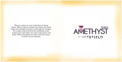 Image of 1721 Sq.ft 3 BHK Apartment / Flat for sale in Sobha Amethyst, Kannamangala - Whitefield Hoskote Road, Bengaluru for Rs. 19999000