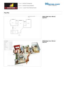 Image of 1915 Sq.ft 3 BHK Apartment / Flat for sale in Ashford Casa Grande, Lower Parel, Mumbai for Rs. 115000000