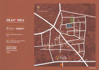 Image of 1920 Sq.ft 2 BHK Villa for sale in Prayosha Earth, Karadva, Surat for Rs. 4400000