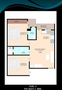 Image of 630 Sq.ft 1 BHK Apartment / Flat for sale in A S Homes Apartment, Sector 73, Noida for Rs. 2575000