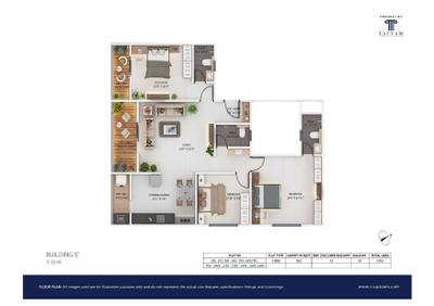Image of 1500 Sq.ft 3 BHK Apartment / Flat for sale in Tatvam V Uptown D Wing and E Wing, Kiwale, Pune for Rs. 13000000