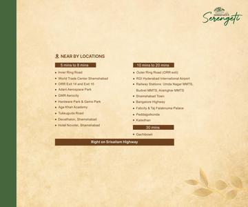 Image of 222 Sq.ft Residential Plot / Land for sale in Sreenidhi Estates Serengeti, Tukkuguda, Hyderabad for Rs. 5000000