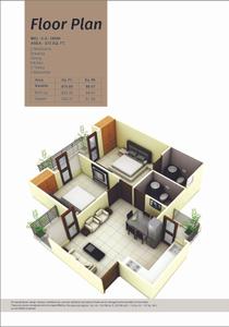 Image of 975 Sq.ft 2 BHK Apartment / Flat for sale in Panchsheel Pinnacle Phase 2 Tower F1 Part Of Panc, Noida Extension, Greater Noida for Rs. 7700000
