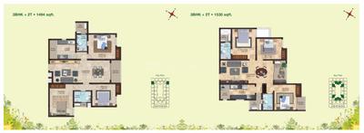 Image of 1423 Sq.ft 2 BHK Apartment / Flat for sale in Casagrand Aldea, Karapakkam, Chennai for Rs. 12500000