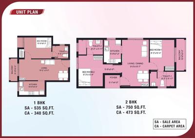 Image of 410 Sq.ft 1 BHK Apartment / Flat for sale in Arun Samanta, Singaperumal Koil, Chennai for Rs. 2600000