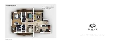 Image of 980 Sq.ft 2 BHK Apartment / Flat for sale in Amanora Gold Towers 44 45 And 46, Hadapsar, Pune for Rs. 12100000