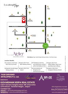 Image of 620 Sq.ft 1 BHK Studio for sale in Atelier Yash DMMS, Bajaj Nagar, Jaipur for Rs. 5500000