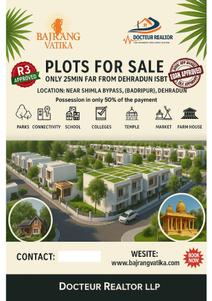 Image of 1350 Sq.ft Residential Plot / Land for sale in Bajrang Vatika, Mednipur Badripur, Dehradun for Rs. 1650000