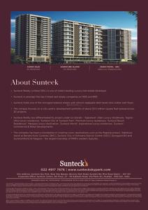 Image of 1479 Sq.ft 3 BHK Apartment / Flat for sale in Sunteck Sky Park 3, Mira Road East, Mira Bhayandar for Rs. 20700000