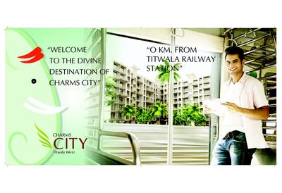 Image of 900 Sq.ft 2 BHK Apartment / Flat for sale in Charms City Phase II, Titwala, Thane for Rs. 4200000