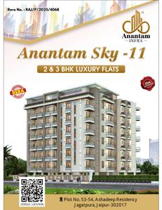 Image of 976 Sq.ft 2 BHK Apartment / Flat for sale in Anantam Sky 11, Karolan Ka Barh, Jaipur for Rs. 5100000