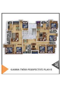 Image of 1202 Sq.ft 3 BHK Apartment / Flat for sale in Gamma Twins II by Gamma Homes Private Limited, Madurdaha, Kolkata for Rs. 8200000