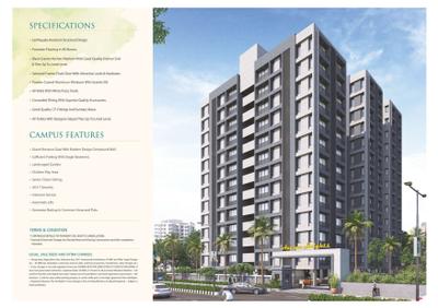 Image of 890 Sq.ft 3 BHK Apartment / Flat for sale in Aagam Heights Lotus, Bhimrad, Surat for Rs. 8100000