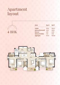 Image of 1620 Sq.ft 3 BHK Apartment / Flat for sale in Mahindra Citadel Phase 1, Pimpri, Pune for Rs. 14923212