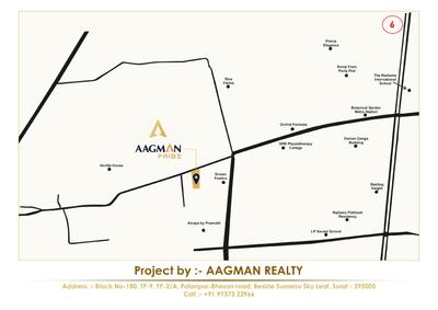 Image of 1222 Sq.ft 2 BHK Apartment / Flat for sale in Aagman Pride, Bhesan, Surat for Rs. 4350000