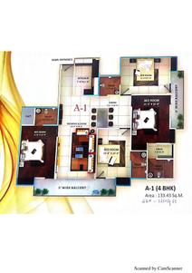 Image of 2125 Sq.ft 3 BHK Apartment / Flat for sale in Skynet Galaxy Shanti Niketan, Civil Lines, Allahabad for Rs. 21000000