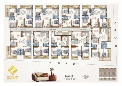 Image of 1475 Sq.ft 3 BHK Apartment / Flat for sale in Samyuktha The Golden Gate House, Horamavu, Bengaluru for Rs. 12537500