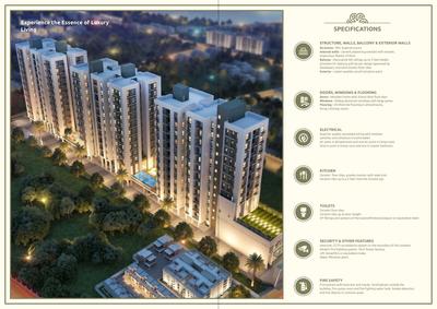 Image of 1011 Sq.ft 3 BHK Apartment / Flat for sale in Wood Winds, New Town, Kolkata for Rs. 8000000