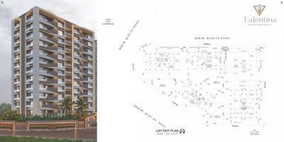 Image of 2425 Sq.ft 3 BHK Apartment / Flat for sale in Meru Valentina, Abhva, Surat for Rs. 11300000