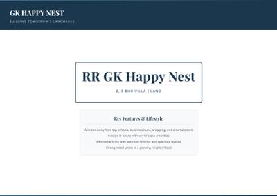 Image of 986 Sq.ft Residential Plot / Land for sale in RR GK Happy Nest, Saravanampatty, Coimbatore for Rs. 3165000