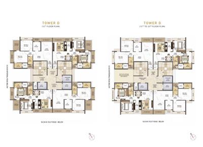 Image of 1200 Sq.ft 2 BHK Apartment / Flat for sale in Balaji Exotica Building Type D Phase III, Kalyan West, Kalyan for Rs. 9500000