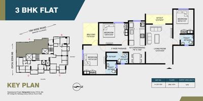 Image of 1400 Sq.ft 3 BHK Apartment / Flat for sale in Ashwamedh Ratnaprabha, Kothrud, Pune for Rs. 19500000