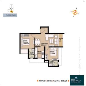 Image of 1250 Sq.ft 3 BHK Apartment / Flat for sale in Nucleus Eleganza, Kakkanad, Kochi for Rs. 7000000
