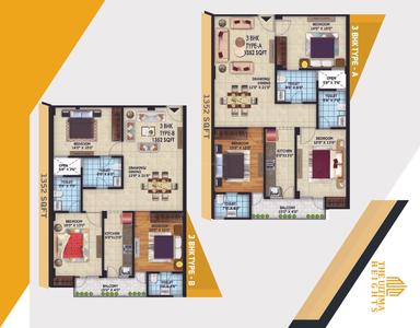 Image of 893 Sq.ft 2 BHK Apartment / Flat for sale in VRSA The Ultima Heights, Sector 104, Noida for Rs. 5800000