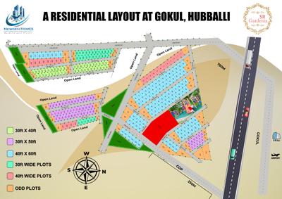 Image of 1500 Sq.ft Residential Plot / Land for sale in Newgen S R Gardenia, Gokul, Hubli for Rs. 2906000
