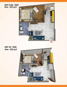 Image of 620 Sq.ft 1 BHK Apartment / Flat for sale in Escon Galaxy Apartment 2, Noida Extension, Greater Noida for Rs. 3500000