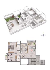 Image of 1100 Sq.ft 2 BHK Apartment / Flat for sale in Veena Apartments, Erandwane, Pune for Rs. 16900000