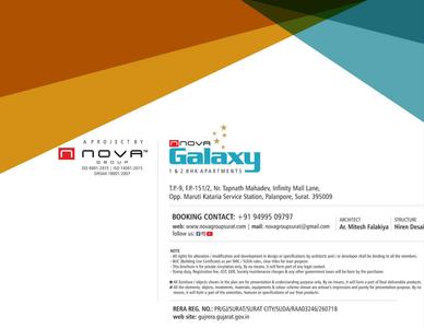 Image of 830 Sq.ft 1 BHK Apartment / Flat for sale in Nova Galaxy, Palanpur, Surat for Rs. 3500000