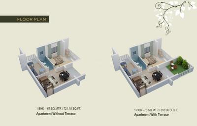 Image of 721 Sq.ft 1 BHK Apartment / Flat for sale in GHD Royal Avenue Thivim, Tivim, Goa for Rs. 6300000