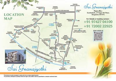 Image of 1140 Sq.ft 2 BHK Apartment / Flat for sale in Sai Gnanajyothi, Gottigere, Bengaluru for Rs. 8337500