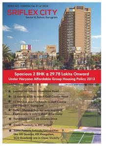Image of 750 Sq.ft 2 BHK Apartment / Flat for sale in Sriflex City, Sector 4, Sohna for Rs. 7000000