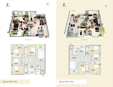 Image of 3100 Sq.ft 4.5 BHK Apartment / Flat for sale in Soham Residency Phase II Building A And F, Patel Nagar, Surat for Rs. 13000000