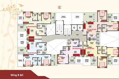 Image of 1030 Sq.ft 2 BHK Apartment / Flat for sale in Kohinoor Ambrosia, Hadapsar, Pune for Rs. 5700000